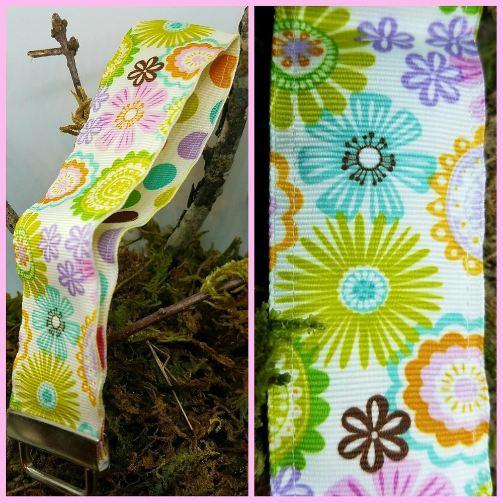 BUNDLE TO SAVE!  Floral Polka Ribbon Keychain